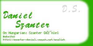 daniel szanter business card